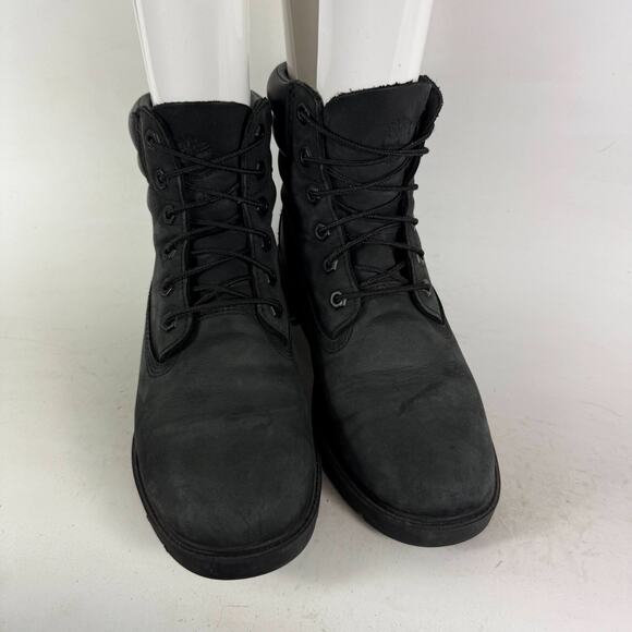 Timberland Linden Woods 6 Inch Boot Women's 8.5 Black Leather Ankle Waterproof - Picture 4 of 10
